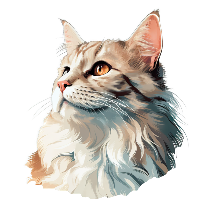 Sticker decorativ perete, auto si geam, Pisica - Ragamuffin model 6, 40 CM