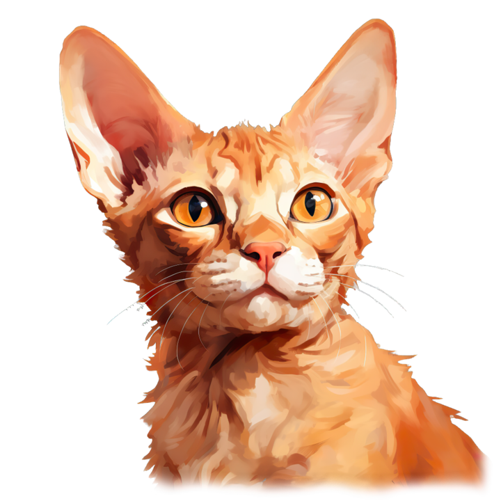 Sticker decorativ perete, auto si geam, Pisica - Devon Rex model 11, 40 CM