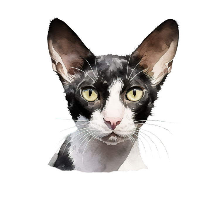 Sticker decorativ perete, auto si geam, Pisica - Cornish Rex model 5, 40 CM