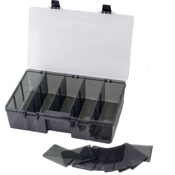 Box Quantum Tackle Keeper Hc15q Deep 35x22x10 cm, 15 rekeszes, szürke