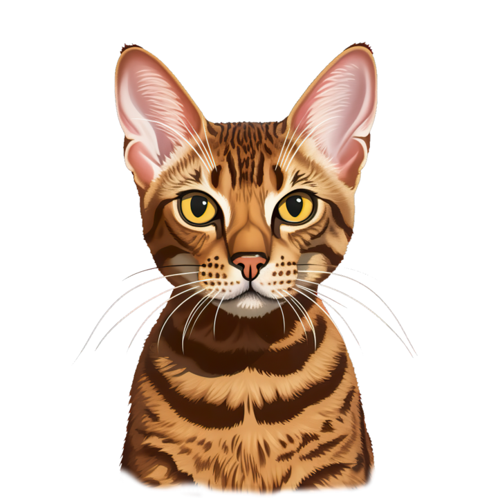 Sticker decorativ perete, auto si geam, Pisica - Toyger model 2, 40 CM