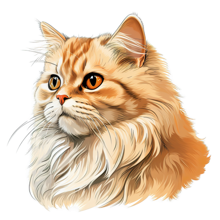 Sticker decorativ perete, auto si geam, Pisica - British Longhair model 5, 40 CM