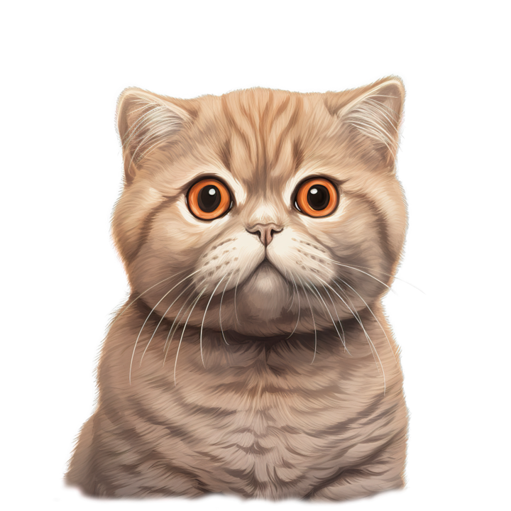 Sticker decorativ perete, auto si geam, Pisica - Scottish Fold Cat model 6, 30 CM