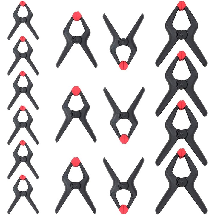 Jormftte többfunkciós fogó készlet, 16 darab, ergonomikus, fekete és piros