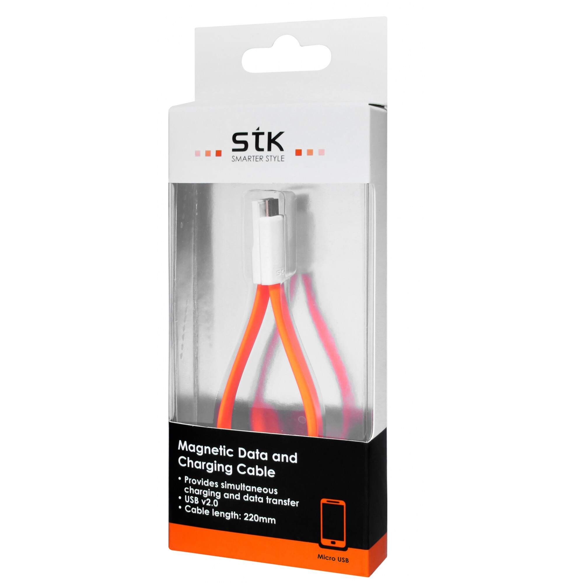 Cablu Stk usb incarcare/date magnetic, Portocaliu