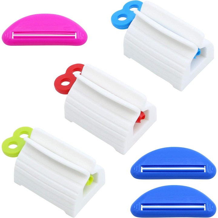 6 db fogkrémkinyomó készlet, Jormftte, műanyag, többszínű