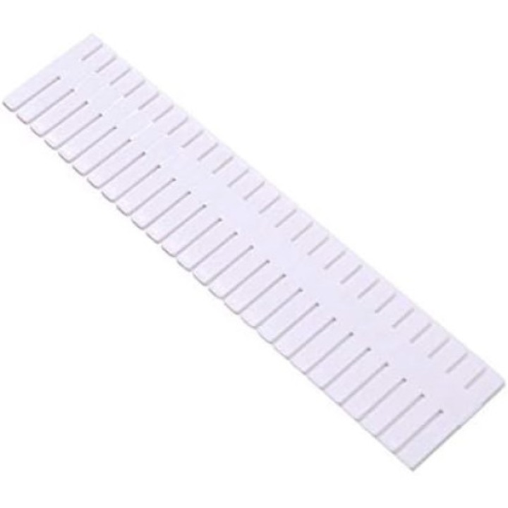 Set 8 separatoare sertar Mmgoqqt, Plastic, Alb, 37x7x0.2cm