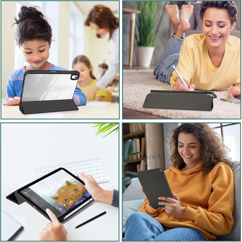 Husa tableta, Chucai, TPU, pentru iPad A2696/A2757/A2777, Negru