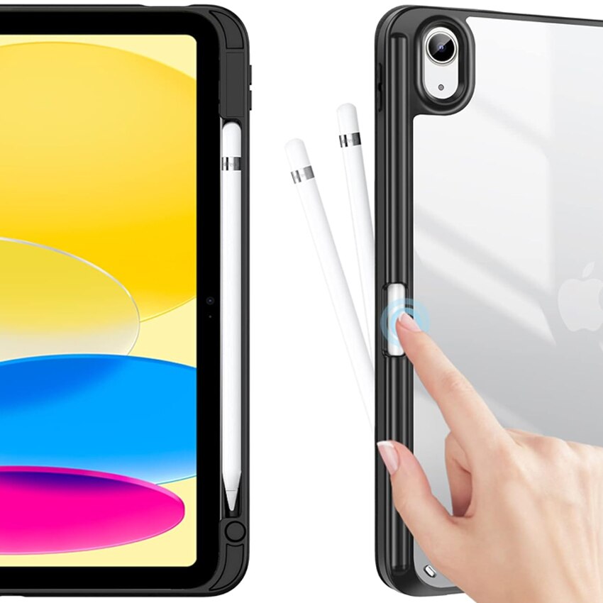 Husa tableta, Chucai, TPU, pentru iPad A2696/A2757/A2777, Negru