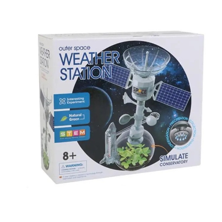 Jucarie Educationala Tetea, Kit STEM experiment simulare statie meteo spatiala pentru cresterea plantelor