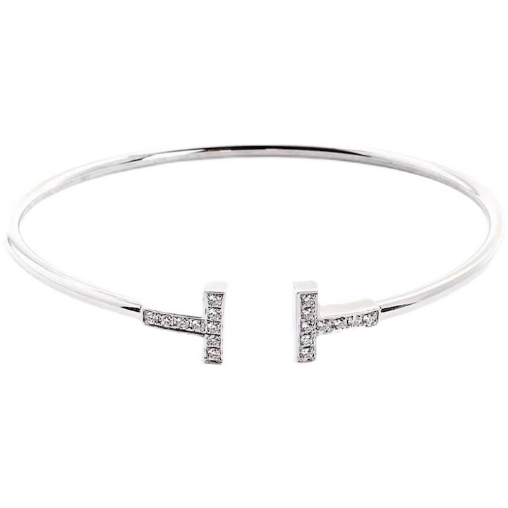 Bratara dama, Aliaj metalic/Cristale, Argintiu