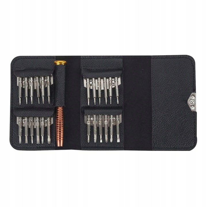 Set de surubelnite de precizie, Rosfix, 25 in 1, Negru/Portocaliu