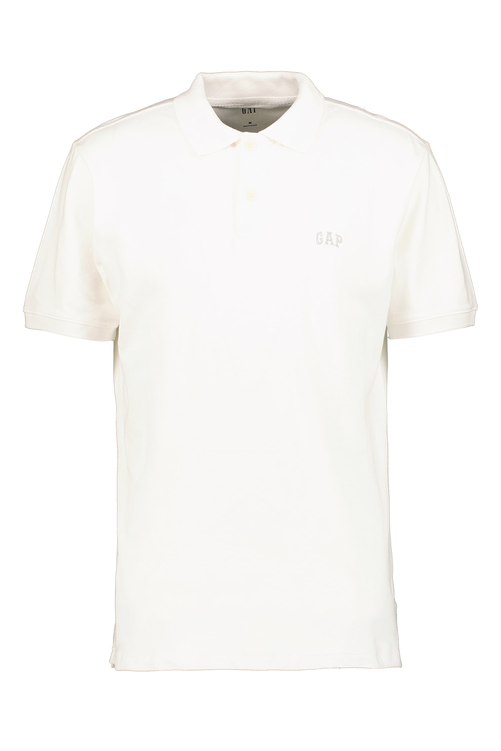 GAP, Tricou polo cu logo brodat, Alb optic, 2XL