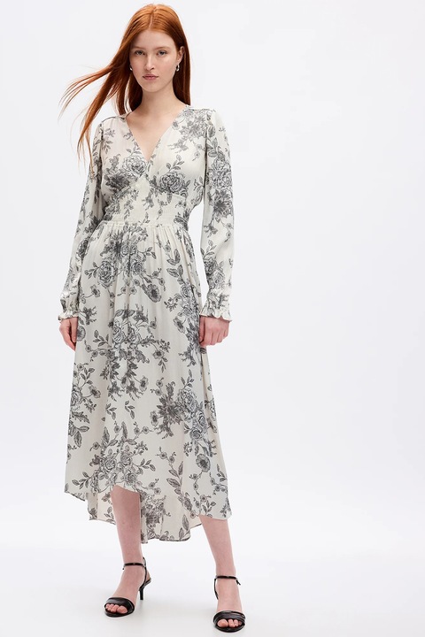 GAP, Асиметрична рокля, Сив/Мръснобял, M