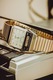 Casio, Дигитален часовник с метална верижка, Златист