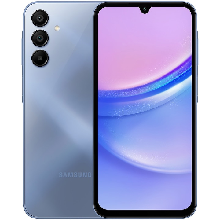 Смартфон Samsung Galaxy A15, Dual SIM, 4GB RAM, 128GB, 4G, Blue