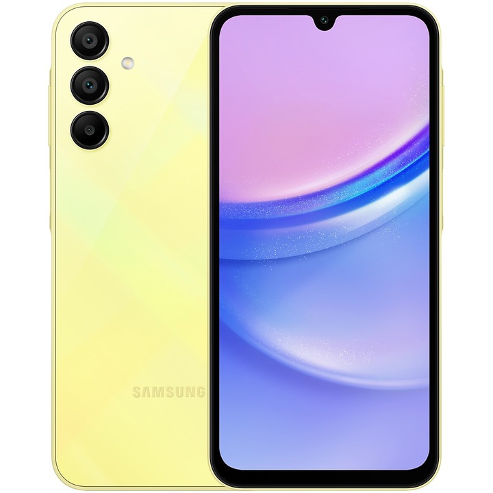 Смартфон Samsung Galaxy A15, 8GB RAM, 256GB, 4G, Lime Yellow