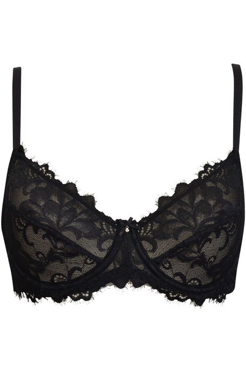 Sutien cu sarma din dantela moale si rafinata, Intimamoda Berries7420, Negru