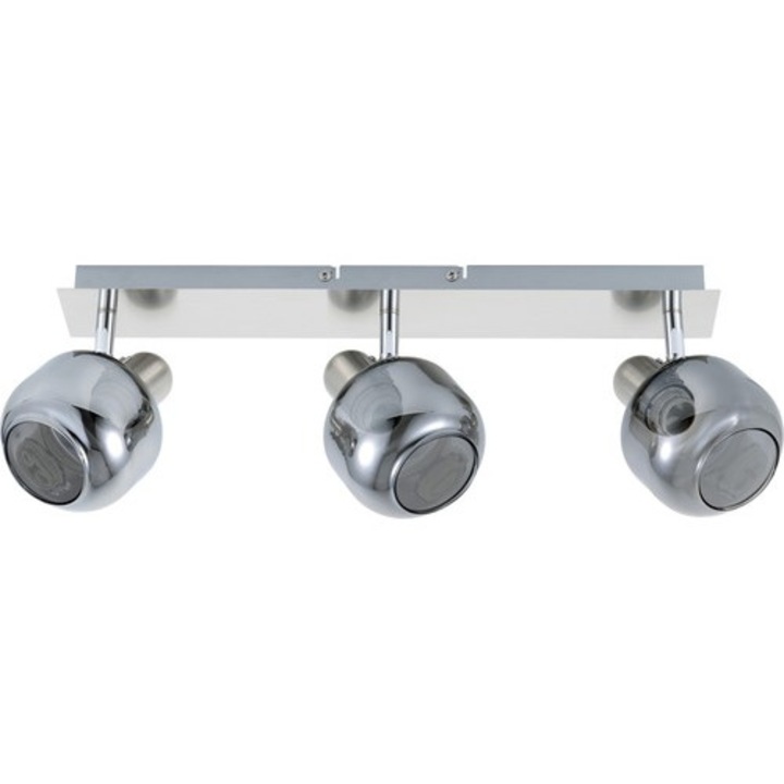 Sina Spoturi Acubens E14 Max. 3x40w, Crom/sticla Fumurie
