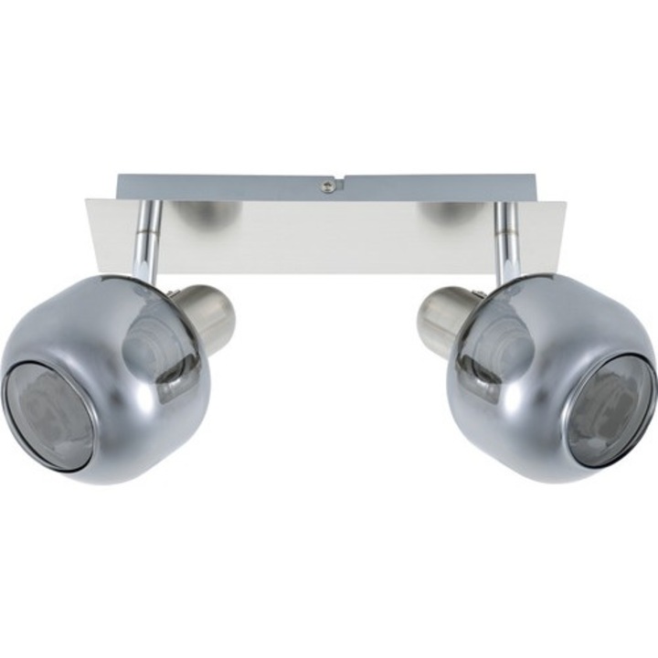 Sina Spoturi Acubens E14 Max. 2x40w, Crom/sticla Fumurie