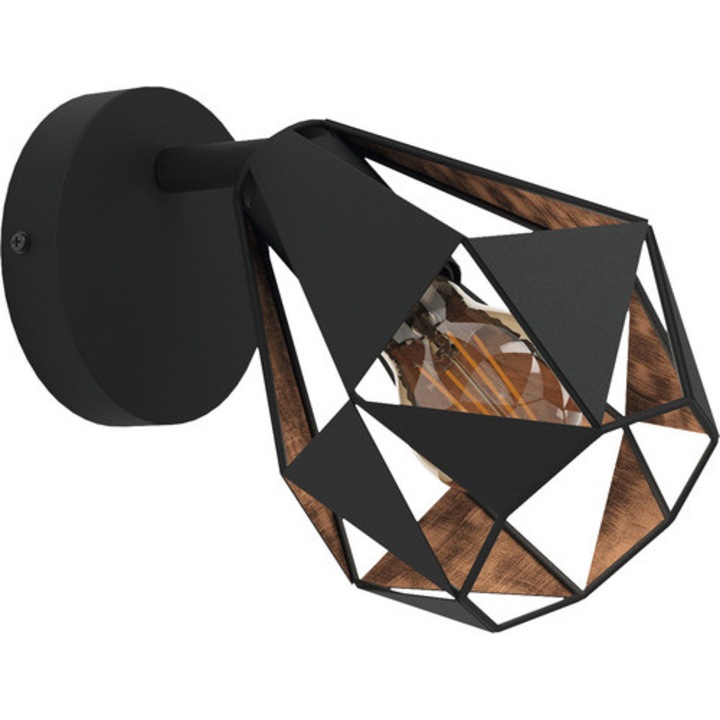 Точково нанесен Carlton E27 Макс. 1x40w, черно/медно