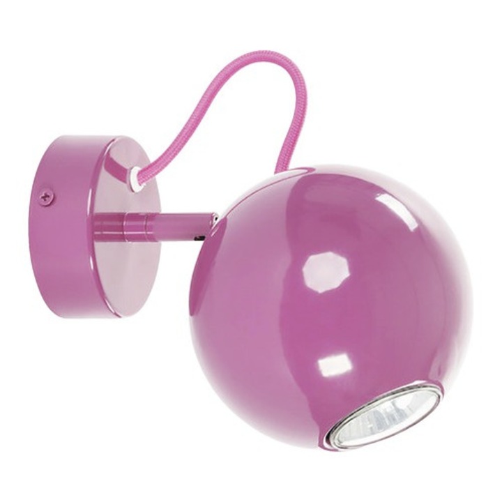 Spot Aplicat Malwi Gu10 Max. 1x35w, Roz, Pentru Camera Copiilor