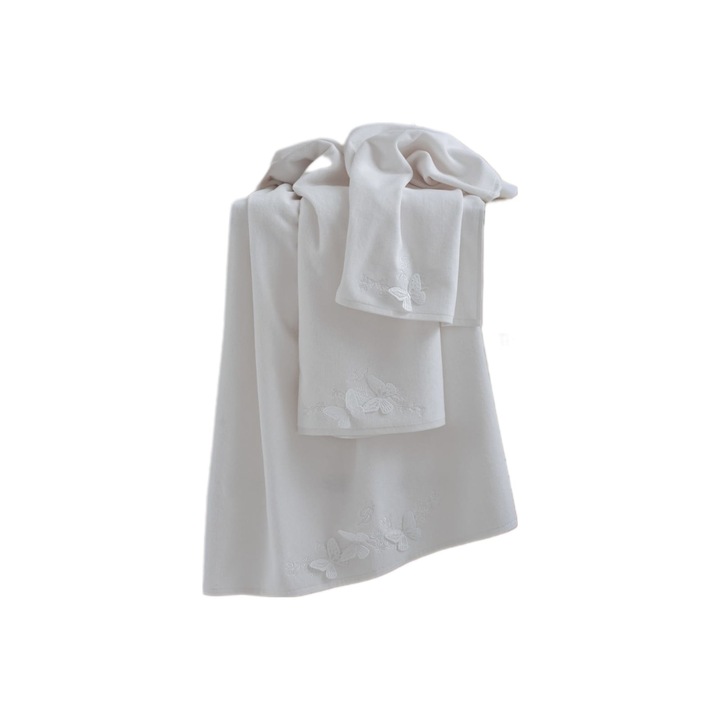 Set 5 buc prosoape Blumarine, Isabella, alb, bumbac