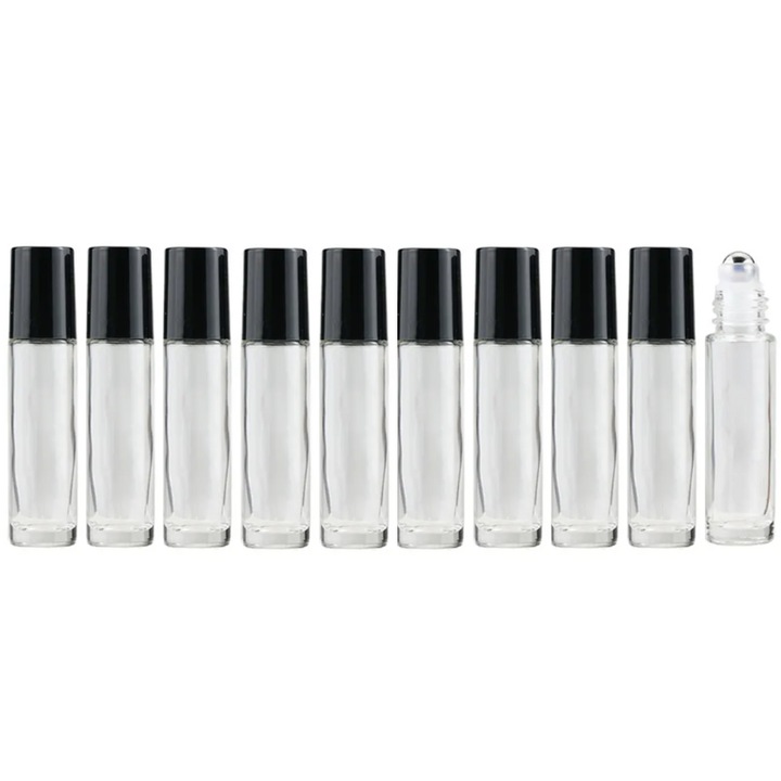 10 ml-es roll on illóolaj üveg (víztiszta) - 10 db