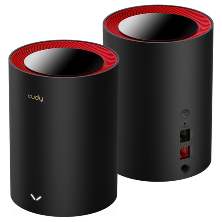 Безжична MESH система Cudy M3000, 2 броя, AX3000 Dual Band, 2.4/5 GHz, 574 - 2402 Mbps