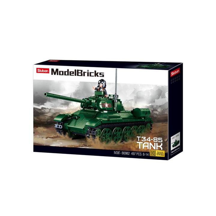 Sluban 2958527 Sluban Közepes zöld tank (M38-B0982) Többszínű