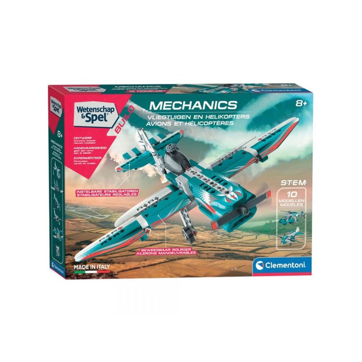 Clementoni 5508112 Science & Play: Repülők és helikopterek 10 az 1-ben szett - Clementoni Többszínű