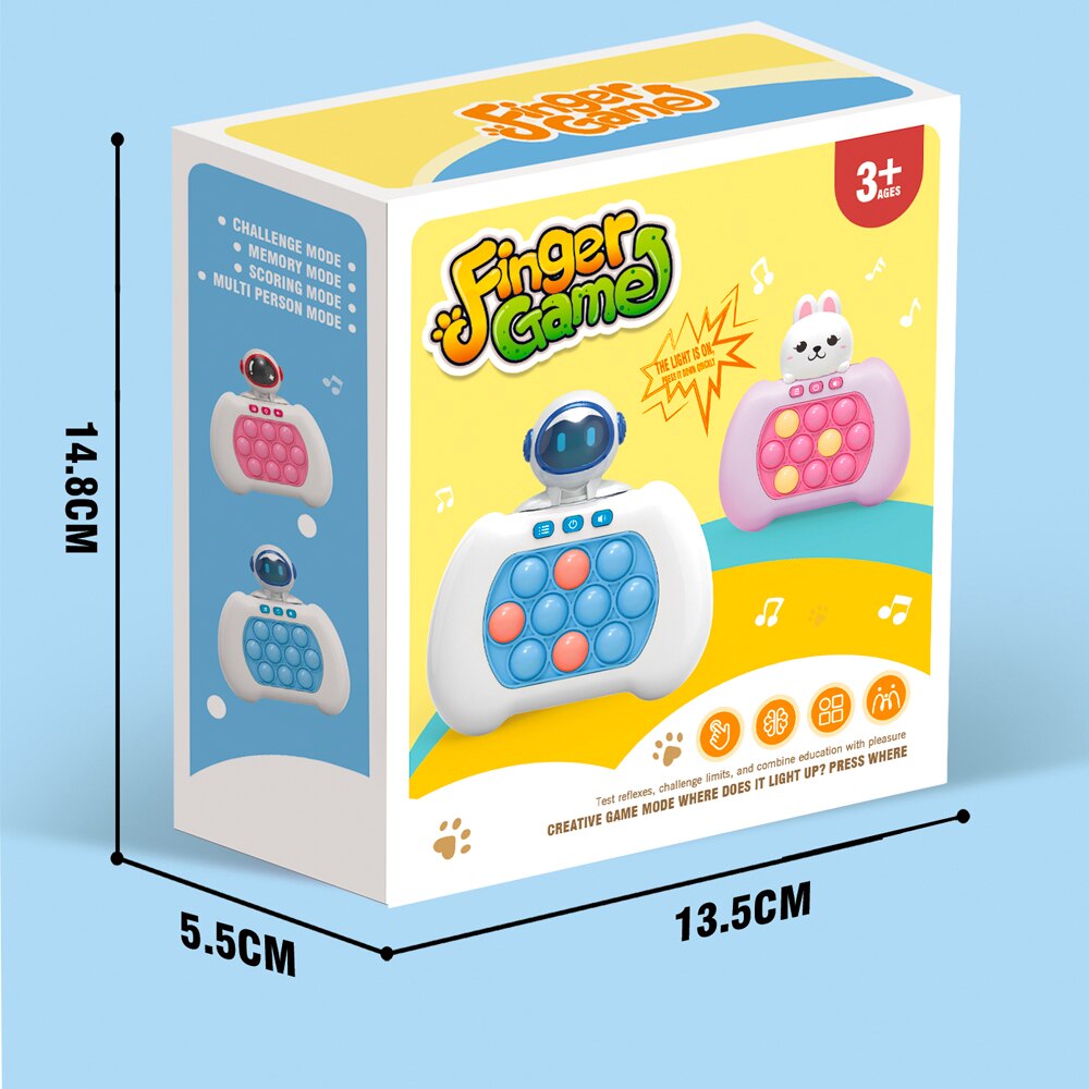 Интерактивна играчка Chippo Cobo POP IT Quick Push Game 232832, Конзола за  Игра за Бърза Реакция, Антистрес, Бял - eMAG.bg