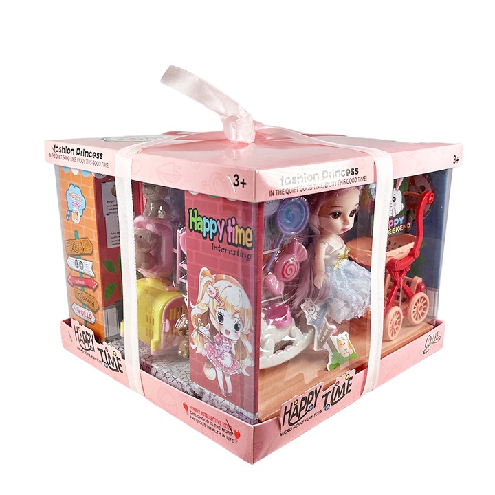 Chippo Princess ajándék szett 202707, 4 oldalas hercegnős ajándékkészlet szalaggal, 28x28cm