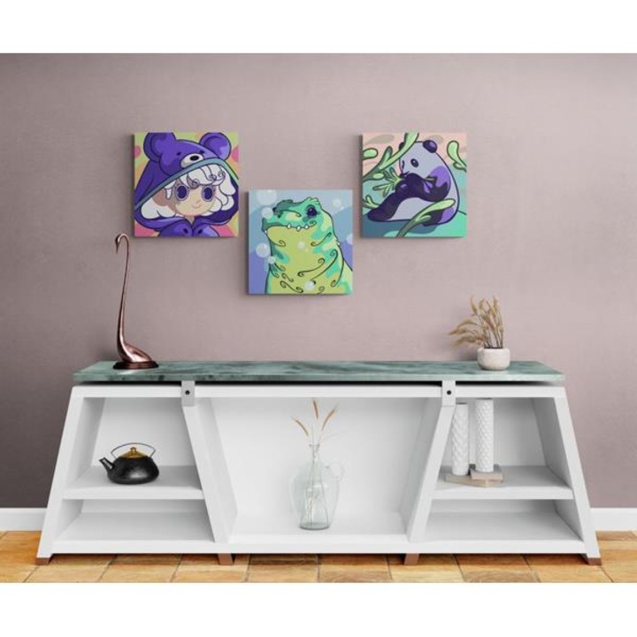 Рисуване по номера ITA ART, За деца, Дизайн 44, 20х20см, 3 броя