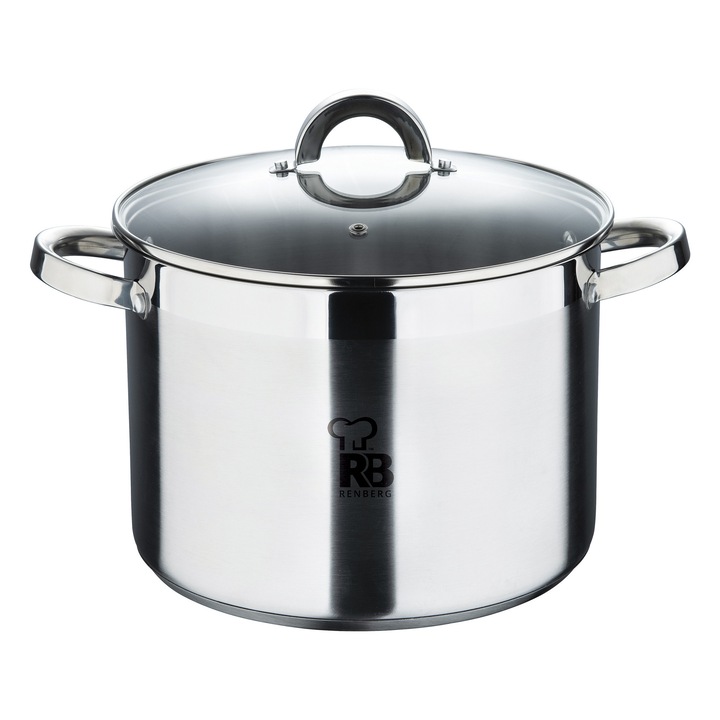 Renberg RB-2208 fazék fedővel, 9,5 L, 26 x 19 cm