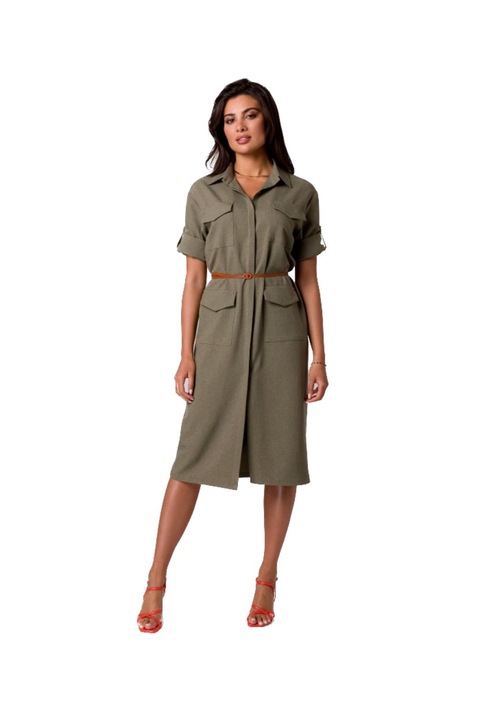 Дамска мини рокля, BeWear, Kundry, Зелен