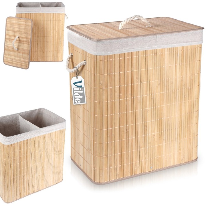 Cos de rufe, haine, sosete, organizator, inalt, orion, bambus, 90l