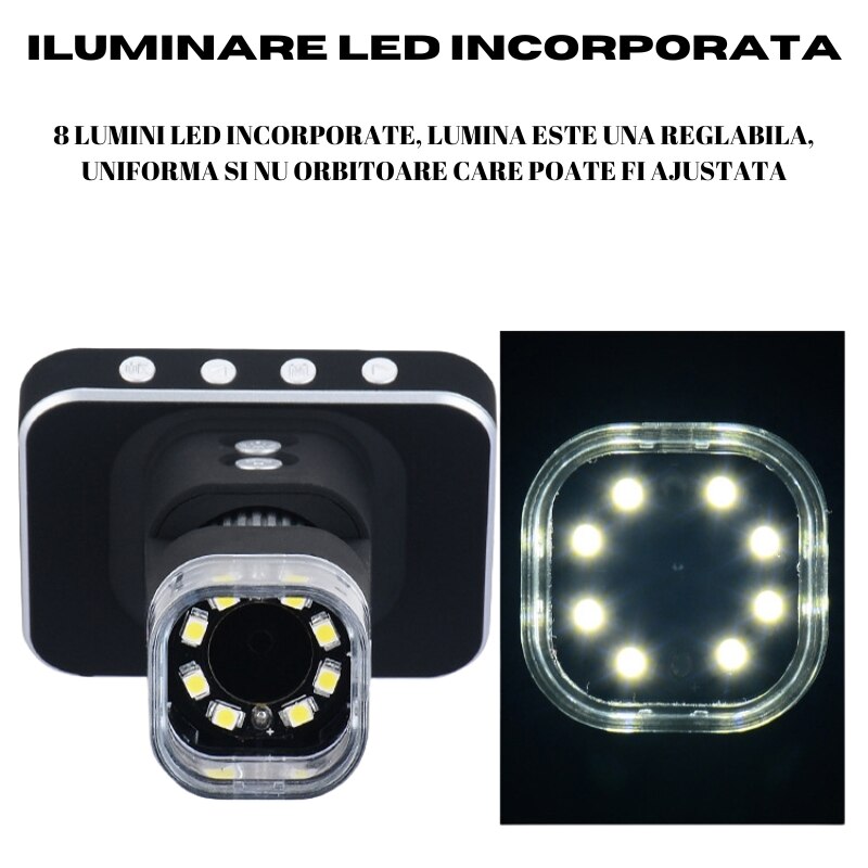 Microscop portabil electronic cu suport LunariSo, Marire 500X, Senzor ...