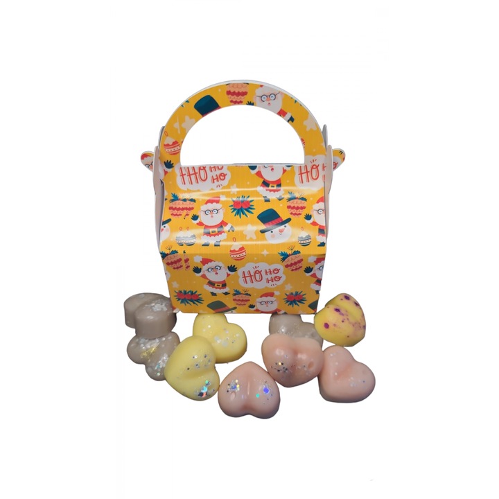 Set Aromatic de Craciun: Ceara Soia Parfumata Handmade. Arome: Mar si cortisoara, Scortisoara fierbinte, Xmas cedar 45g