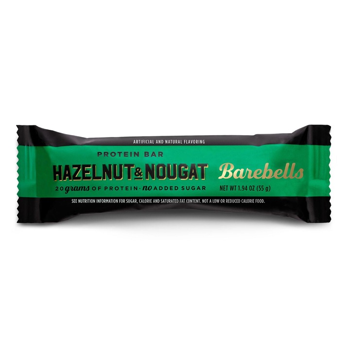 Baton cu Aroma de Alune de Padure si Nuga, Barebells Protein Bar Hazelnut Nougat, 55 g