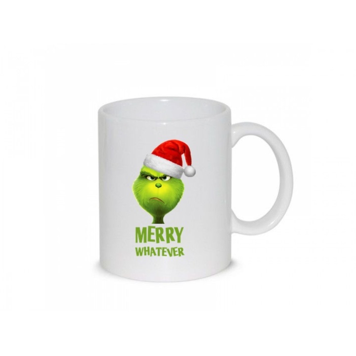 Cana Craciun Grinch, Alba, 330 ml