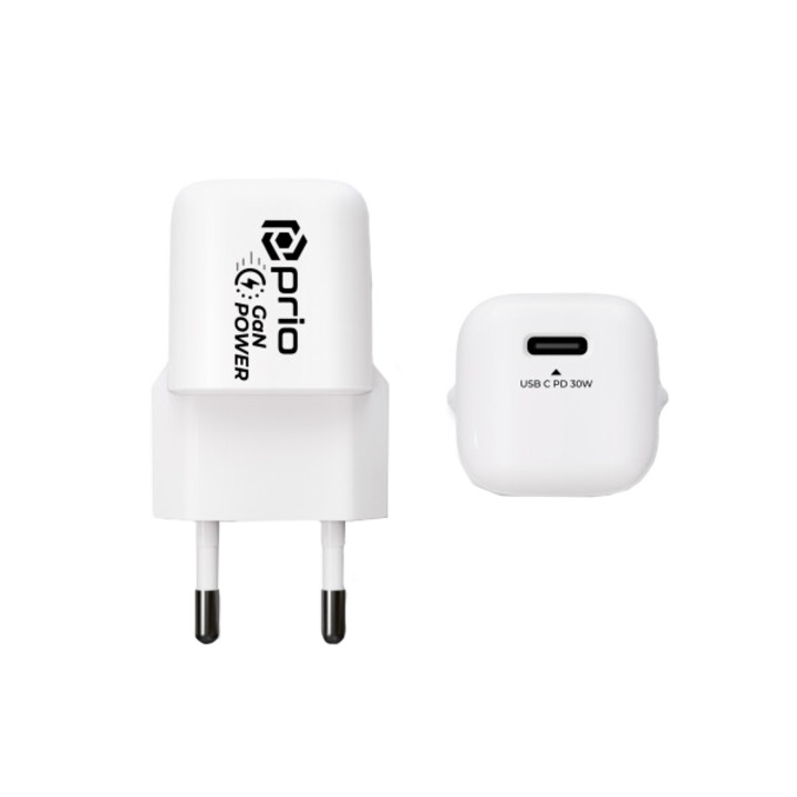 Fali töltő GaN Power 30W PD, USB C, L314, fehér