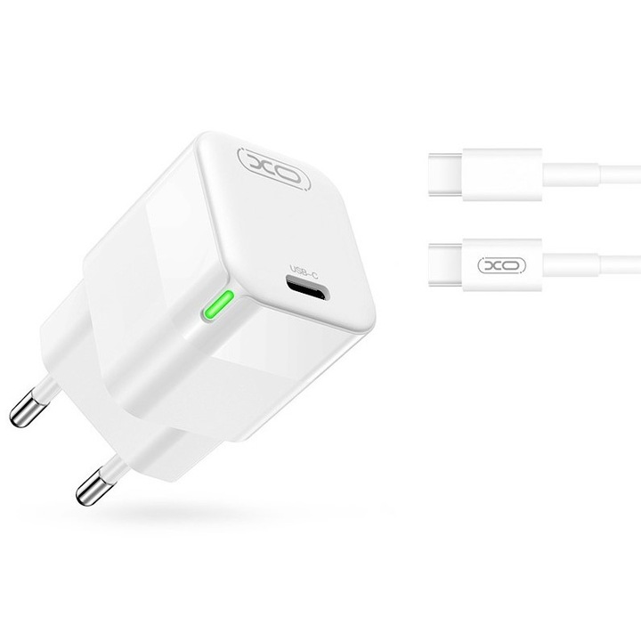 Зарядно с кабел Type-c, PD 30w, XO CE06