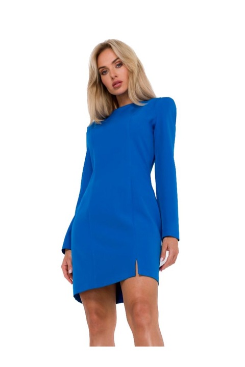 Мини рокля, оформящи шевове, Светлосин