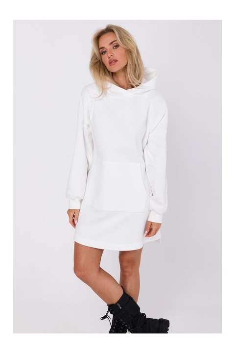 Ruha kapucnival es kenguru zsebbel, Fehér