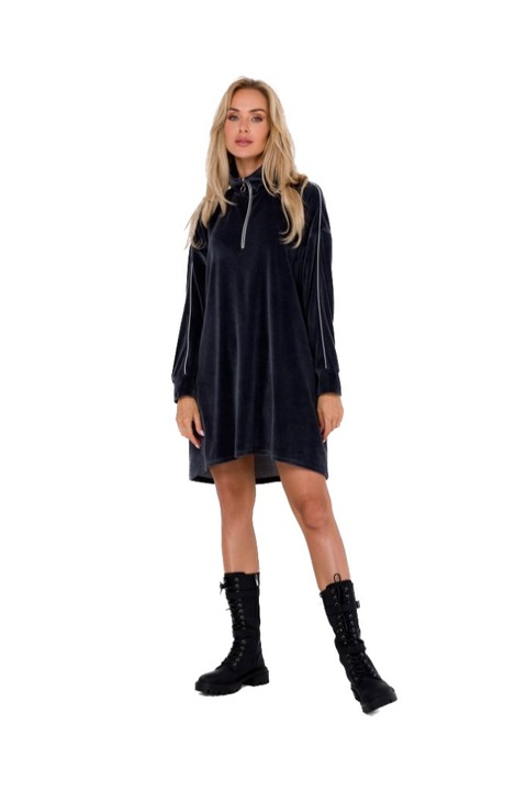 Асиметрична дамска рокля, Made of Emotion, Satou, Тъмносин