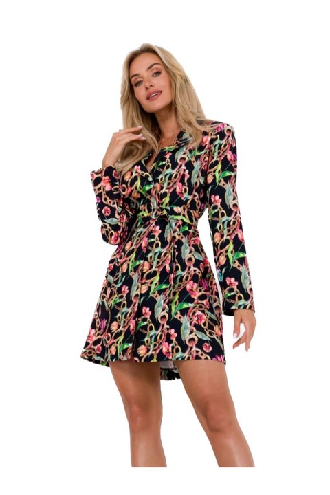 Rochie de dama tip jacheta, Made of Emotion, Keudegan, Negru