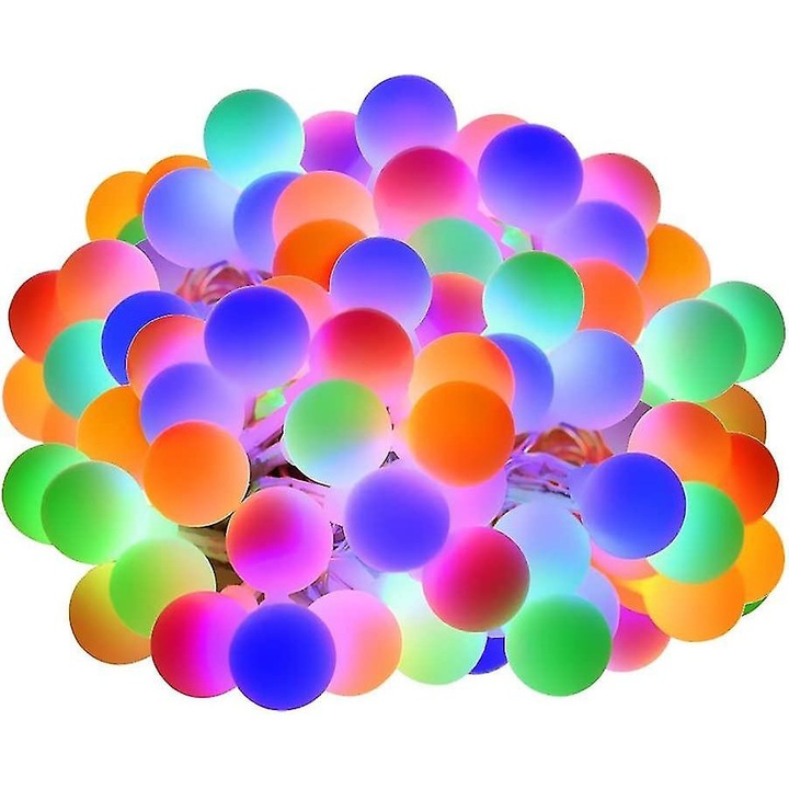 Lumini de Craciun, Stele, LED, 4m, Lumina multicolora