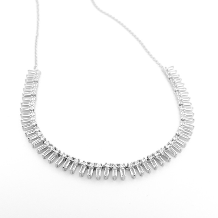 Colier Serrani, Argint, Ice, 44 cm, Pietre Zirconiu