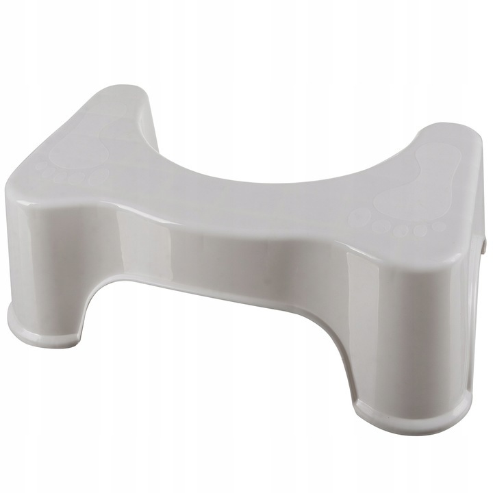 Поставка за крачета за тоалетна, Zola, против запек и хемороиди, естествена позиция, бяла, 42 х 17 х 26 см